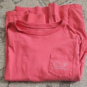 Boys Vineyard Vines Coral Longsleeve T-Shirt, M